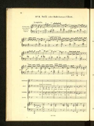 No. 3. Soli (oder Halbchor) und Chor.