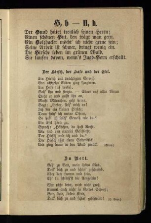 H, h [Sprüche und Gedichte zum Buchstaben H]