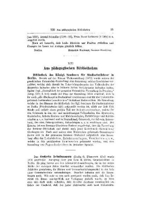 Aus pädagogischen Bibliotheken