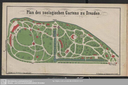 Plan des zoologischen Gartens zu Dresden
