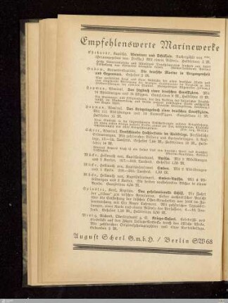 Empfehlenswerte Marinewerke