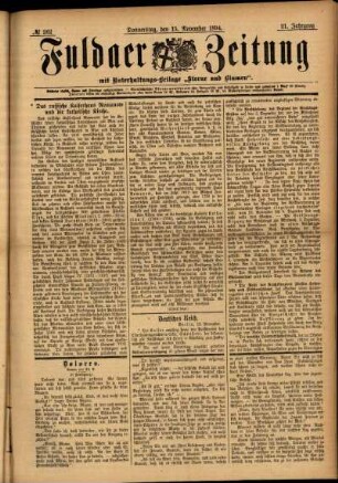 Ausgabe vom Donnerstag, den 15. November 1894.