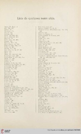 Liste de quelques noms cités