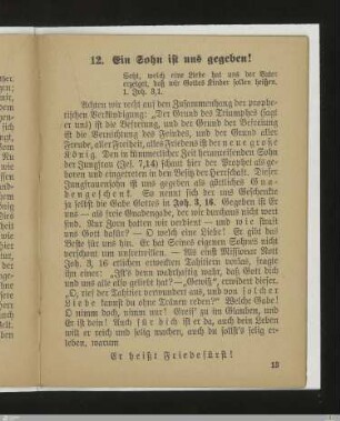12. Ein Sohn ist uns gegeben!