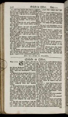 Stücke in Esther. - Das Gebet Manasse, die könige Juda, ...
