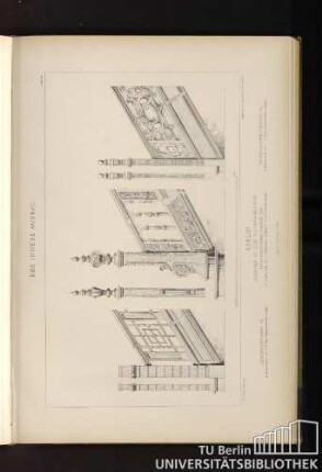 Der Innere Ausbau. Tafel 169. Berlin. Lessingstrasse 35. Treppen in den Wohnhaeusern Kurfuerstenstrasse 126. Thiergartenstrasse 3a.