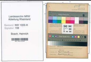 Entnazifizierung Heinrich Bosch , geb. 25.09.1905 (Schmiedemeister)