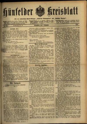 Ausgabe vom Samstag, den 06. Dezember 1913.