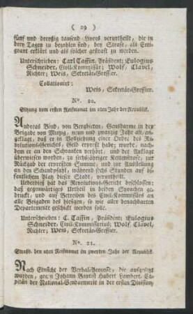 No. 21. Straßb. den 2ten Reifmonat im zweyten Jahr der Republik