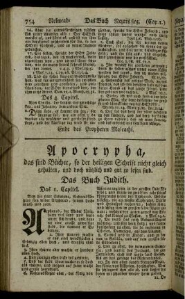 Das Buch Judith. - Das Buch Tobiä.