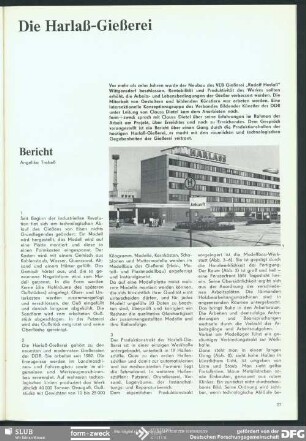 Bericht : Die Harlaß-Gießerei