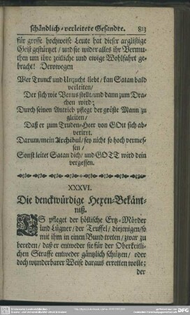 XXXVI. Die denckwürdige Hexen-Bekäntniß