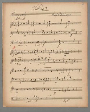 Konzert für Klavier und Orchester op. 94 - BSB Mus.ms. 4568-5 : Violine 1, Violine 2, Viola, Violoncello, Kontrabass