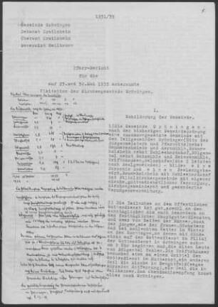 Gröningen-Bronnholzheim: Pfarrbericht 1935