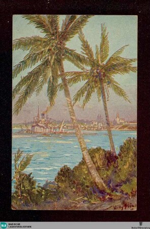 Blick auf Daressalam, Deutsch-Ostafrika