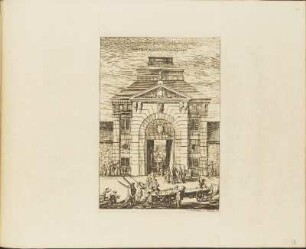 Kupferstich: Facies interior portae Gothoburgensis Reginae nomine insignitae