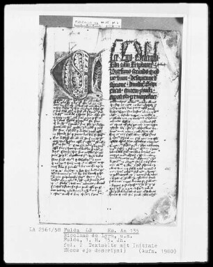Nicolaus von Lyra und Andere — Initiale E (cce ejo), Folio 2 recto