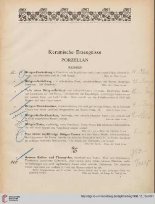Keramische Erzeugnisse (Nr. 1-277)