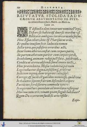 Refutatur stolida saducaeorum