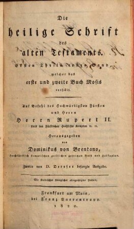 Das erste und zweite Buch Mosis