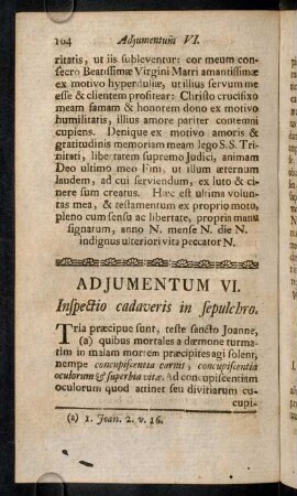 164-187, Adjumentum VI