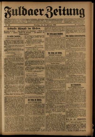 Ausgabe vom Montag, den 14. Februar 1916.