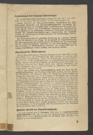 Positive Kritik der Sozialdemokratie
