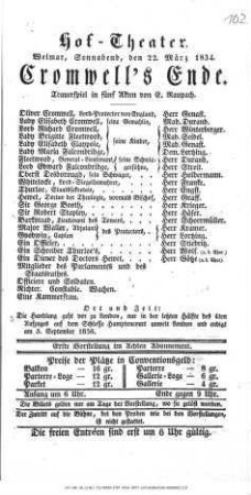 Cromwell's Ende