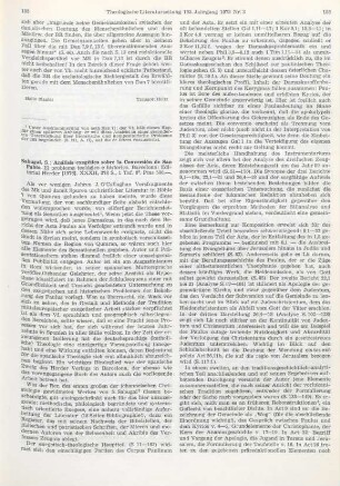 185-187 [Rezension] Sabugal, Santos, Análisis exegético sobre la conversión de San Pablo