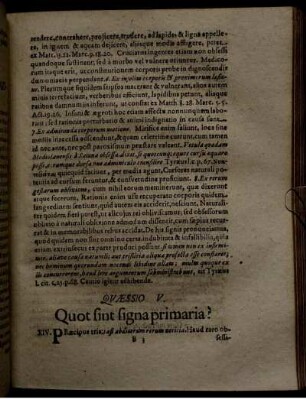 Questio V. Quot sint signa primaria?