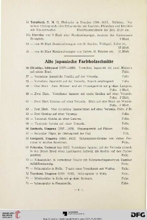 Alte japanische Farbenholzschnitte (Nr. 56-80)