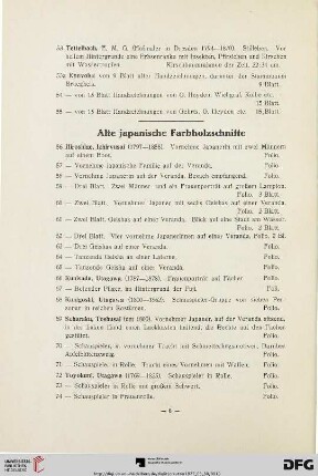 Alte japanische Farbenholzschnitte (Nr. 56-80)