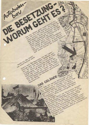 Flugschrift: Die Besetzung - worum geht es? 1988