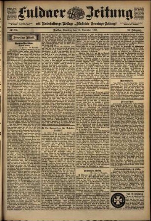Zweite Ausgabe vom Samstag, den 19. November 1898.