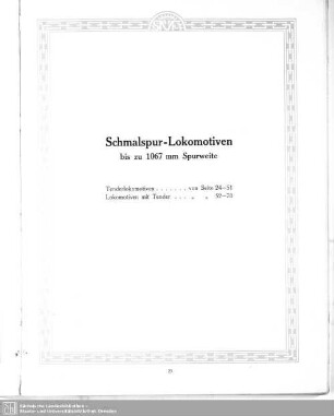 Schmalspurlokomotiven bis zu 1067 mm Spurweite