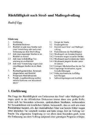 247-268, Rückfälligkeit nach Straf- und Maßregelvollzug