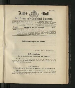 No. 288, 25. Dezember 1915