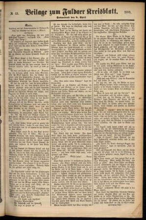Zweite Ausgabe vom Samstag, den 08. April 1899.