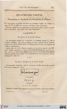 Chapitre Ier: Inscriptions de la première époque