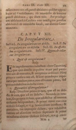 Capvt XII. De Irregularitate.