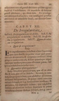 Capvt XII. De Irregularitate.