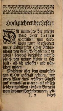 D. Johann Georg Estor, Hoch-Fürstl. Hessischen Raths und Profess. Jur. Ordin. auf der Universität Giessen. Auserlesene kleine Schrifften, Zweyter Band