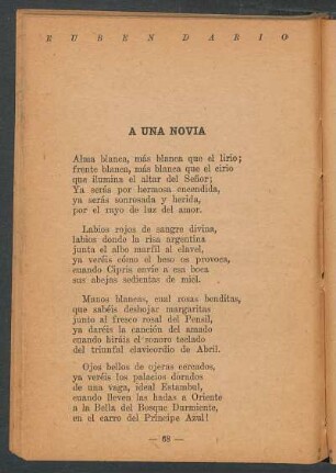 A una novia
