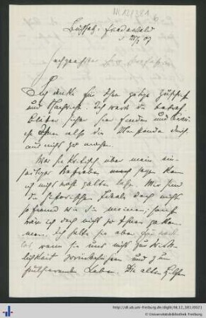 Brief vom 20.02.1907.