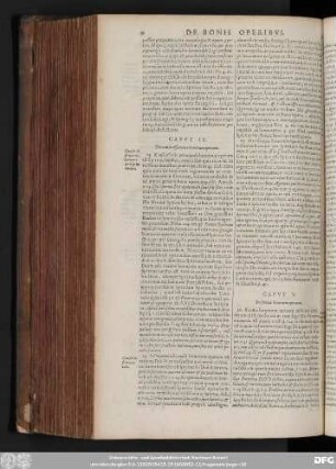 Caput V. De forma bonorum operum.