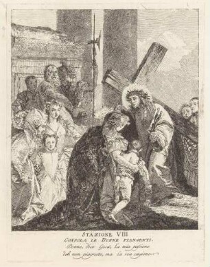 Jesus begegnet den weinenden Frauen (8. Station des Kreuzwegs), aus der Folge "Via Crucis"