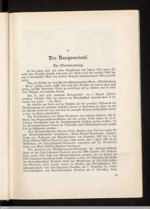 II. Der Kriegsverlauf