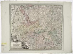 Karte von dem Kurrheinischen Reichskreis, 1: 620 000, Kupferstich, vor 1757