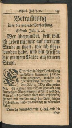 Betrachtung über die siebente Verheissung