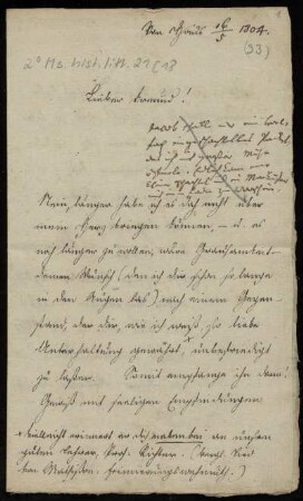 Brief von Jacob Grimm an Paul Wigand